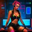 Placeholder: Cyberpunk pin-up girl is a little bit of a bitch.