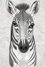 Placeholder: A delightful coloring page design showcasing an adorable baby zebra in a charmingly naive art style. The artist has skillfully created a whimsical scene with minimal details and a focus on bold, thick black outlines. The endearing fox, prominently positioned in the center, is the highlight of this illustration. The all-white background beautifully complements the simplistic design, allowing young artists to unleash their creativity. As the baby fox takes center stage, a subtle hint of its