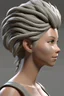 Placeholder: female 3d character hair