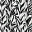 Placeholder: black and white banana leafs wallpaper pattern in vector lines, same line weight