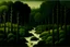 Placeholder: An olive green nuclear forest with a poisonous river painted by Henri Rousseau