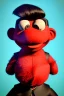 Placeholder: Waist up muppet Portrait, Kim Jong-un as muppet doll, black suit, photo studio, red background, unreal engine 5, concept art, art station, god lights, ray tracing, RTX, lumen lighting, ultra detail, volumetric lighting, 3d.