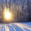 Placeholder: winter landscape, crystal, sun, hyperreal