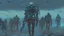 Placeholder: (Bio-engineered undead skeleton machine army) marching, (menacing), glowing eyes, tactical wear, gas masks, dark winter landscape, techno gothic aesthetic, epic, science fiction painting, (Denis Sarazhin, Alex Colville, Simon Stålenhag, Neil Blomkamp, Christopher Shy, Alejandro Burdisio, Tye Myartinez, ominous sky), RAW, gritty, high contrast, atmospheric horror art, vivid, neon overlay, harsh textures, dramatic, surreal horror, retro futuristic, nightmarish art, apocalyptic, atypical art