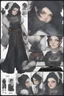 Placeholder: A dnd character sheet. A woman dressed for the cold north dressed in dark furs, with black hair