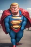 Placeholder: fat superman with donald trump's head