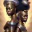 Placeholder: sango fantasy, fantasy magic, intricate, sharp focus, illustration, highly detailed, digital painting, concept art, matte, masterpiece head sexy view black African beauty black afro hair space lady silver lizard head Egyptian princess