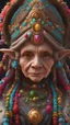 Placeholder: an old Hag that has an intimidating, hunched but motherly form. 8k resolution a dynamic lighting hyperdetailed intricately detailed Splash art trending on Artstation triadic colors Unreal Engine 5 volumetric lighting