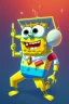 Placeholder: Make me a pfp of a chilled and laid back pixeled SpongeBob