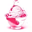 Placeholder: flat color poster of an ice cream with a cherry on top