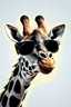 Placeholder: giraffewith sunglasses in the style of warhol