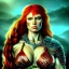 Placeholder: ultra detailed portrait of beautiful Red Sonja, wearing a bikini plate armor, extremely detailed digital painting, extremely detailed face,crystal clear green eyes, in the style of robert e howard and pablo oliveira, mystical colors, rim light, beautiful lighting, 8 k, stunning scene, raytracing