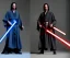 Placeholder: Star wars animation, Keanu reeves, Jedi robe, holding lightsaber, hands