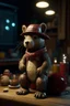 Placeholder: last Christmas adult star cowboy bear squirrel chat robot, bokeh like f/0.8, tilt-shift lens 8k, high detail, smooth render, down-light, unreal engine, prize winning, in the style of fallout 4