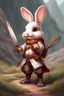 Placeholder: Cute bunny adventurer cook dnd art realism