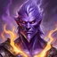 Placeholder: dnd, portrait of elemental of purple power