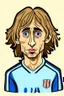 Placeholder: Luka Modric Croatian soccer player cartoon 2d