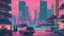 Placeholder: soothing 80s Japanese city ,