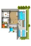 Placeholder: Genera plano distributivo ilustrado, de una casa de un nivel que contenga, con 1 dormitorio principal con baños y walk in closet, 3 dormitorios con baño compartido, una terraza con dirección a jardin, piscina rectangular