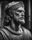 Placeholder: Cesar Agustus ,in ancient Rome , , Chiaroscuro, hyper realism, realistic, highly detailed, high contrast black and white, sharp