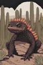Placeholder: gila monster saguaro in the style of scandygirl