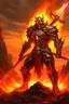 Placeholder: Behold the powerful and aweinspiring Pyroclastic Warrior a formidable force that emanates immense strength and ferocity clad in armor forged from volcanic rocks and imbued with the fiery essences of molten lava and scorching magma ready to unleash a cataclysmic inferno upon its adversaries with each swing of its blazing sword leaving behind a trail of devastation and charred remains in its wake a true embodiment of raw elemental power and unyielding determination, a majestic and awe-inspiring fo