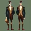 Placeholder: Hipster penguin with look and fashion from THE 1930'S. Retro clothing style.