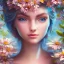 Placeholder:  Beautiful and bright goddess of spring,delicate flowers,blue eyes, knees up portrait, fantastical, intricate detail, splash screen, complementary colors, fantasy concept art, 8k resolution, Unreal Engine 5"