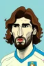 Placeholder: Sandro Tonali Italian football player ,cartoon 2d