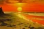 Placeholder: An orange colored beach with a seashore painted by John Atkinson Grimshaw
