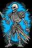 Placeholder: skeleton warrior, comic style