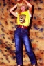 Placeholder: year 1996 denim fashion. Loose, baggy, low waist Combat pants and t-shirt. Colors: denim blue, blue, purple, cream, khaki, light green, lilac, plum, orange, terracotta, red, light yellow, lion yellow, pink, dark blue, beige. leopard, Cheetah . Latex in small part. Kylie Minogue, Tyra Banks,Julia Roberts. leg warmer. Cargo pants.