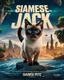 Placeholder: Create a realistic movie poster for 'Siamese Jack the Krack' featuring a siamese in an adventurous setting, with futuristic elements, dramatic lighting, and the tagline 'Tiny Paws, Epic Quests: Unleash the Adventure with Siamese Pete!' with a release date of September 13, 2024