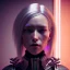 Placeholder: American Woman, silver hair, samurai, cyberpunk, neon, highly detailed, art stations, concept art, smooth, unreal engine 5, god rays, ray tracing, RTX, lumen lighting, ultra detail, volumetric lighting, 3d, finely drawn, high definition, high resolution, gradient background