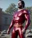 Placeholder: Man, wrestling, naked torso, color breeches, suspenders, retro style, 80s, hot ambient, photo studio, red, gold, vibrant color, gradient, highly detailed, art stations, concept art, smooth, unreal engine 5, god rays, ray tracing, RTX, lumen lighting, ultra detail, volumetric lighting, 3d, finely drawn, high definition, high resolution.