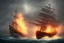 Placeholder: old ship fire lightning