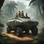 Placeholder: Having already overrun several Amazon villages and bunkers, leading to the deaths of hundreds of Amazons, the armored vehicle force moves further into the jungle. Thus far, although they have done damage, they have not come anywhere near the heart of the Amazons. However, buoyed by their initial success, the Space Girls are gaining confidence.