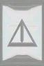 Placeholder: Pale pastel Serpinski triangle with the open triangels filled in with black and white optical art