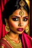 Placeholder: An Indian woman with bridal makeup