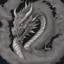 Placeholder: a dragon with curly fur, smokey breath