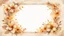 Placeholder: Hyper Realistic Beige small-watercolor-Floral-Frame With Glowing Golden Embers On Off-White Grunge Background.