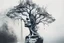 Placeholder: Cover Art. Dark. Ink Water color tree Portrait Dry and cracked skin dry tree double exposure. minimal. Rock music cover Art, . Surreal Art.