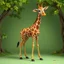 Placeholder: a character of a giraffe ,stand complete figure, hanna&barbera style