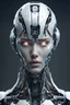 Placeholder: futuristic AI humanoid cyborg with high detail and very neat features