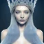 Placeholder: portrait of the most incredible, stunning, beautiful ice queen goddess, intricate crystal ice crown, detailed fur on shoulders, iridescent gown, 8k resolution, high-quality, fine-detail, elaborate, digital art, detailed matte, volumetric lighting, beautiful, illustration, 3D octane render, brian froud, howard lyon, selina french, anna dittmann, annie stokes, lisa parker, greg rutowski,