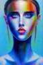 Placeholder: Danish singer MØ face,Abstract, ,oil paint,