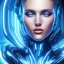 Placeholder: cyberblue, head, woman, portrai, tron