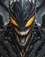 Placeholder: Venom mix with machine in solo leveling shadow artstyle, cyberpunk them, intricate details, highly detailed, high details, detailed portrait, masterpiece,ultra detailed,best quality