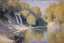 Placeholder: sunny day, waterfalls, philip wilson steer impressionism painting