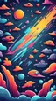 Placeholder: space cartoon stylized background